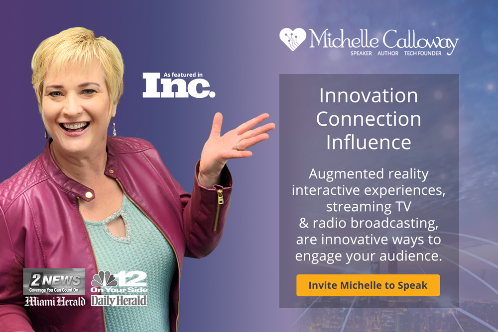 Michelle Calloway, founder and CEO of Revealio is a keynote speaker for disruptive marketing techniques