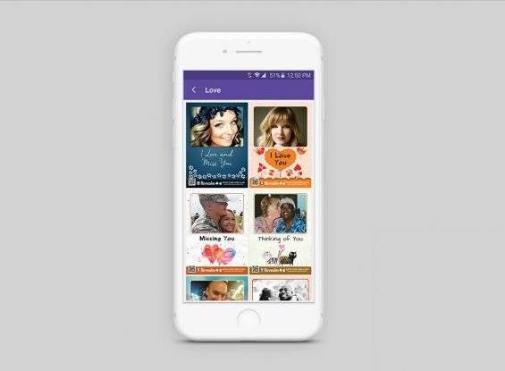 revealio greetins app on phone screen