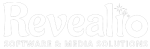 Revealio software and media solutions logo all white
